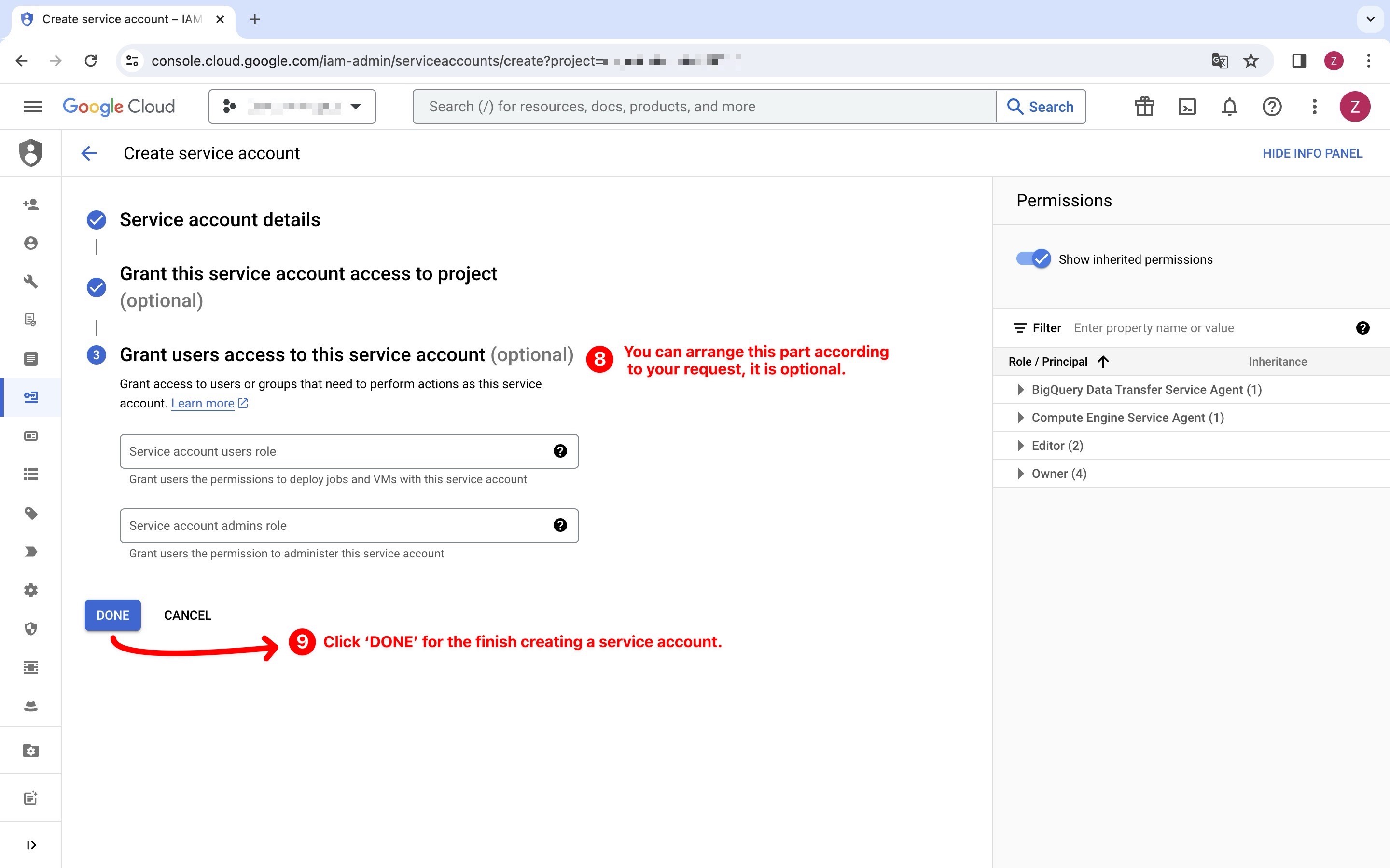 GCP Step 8-9